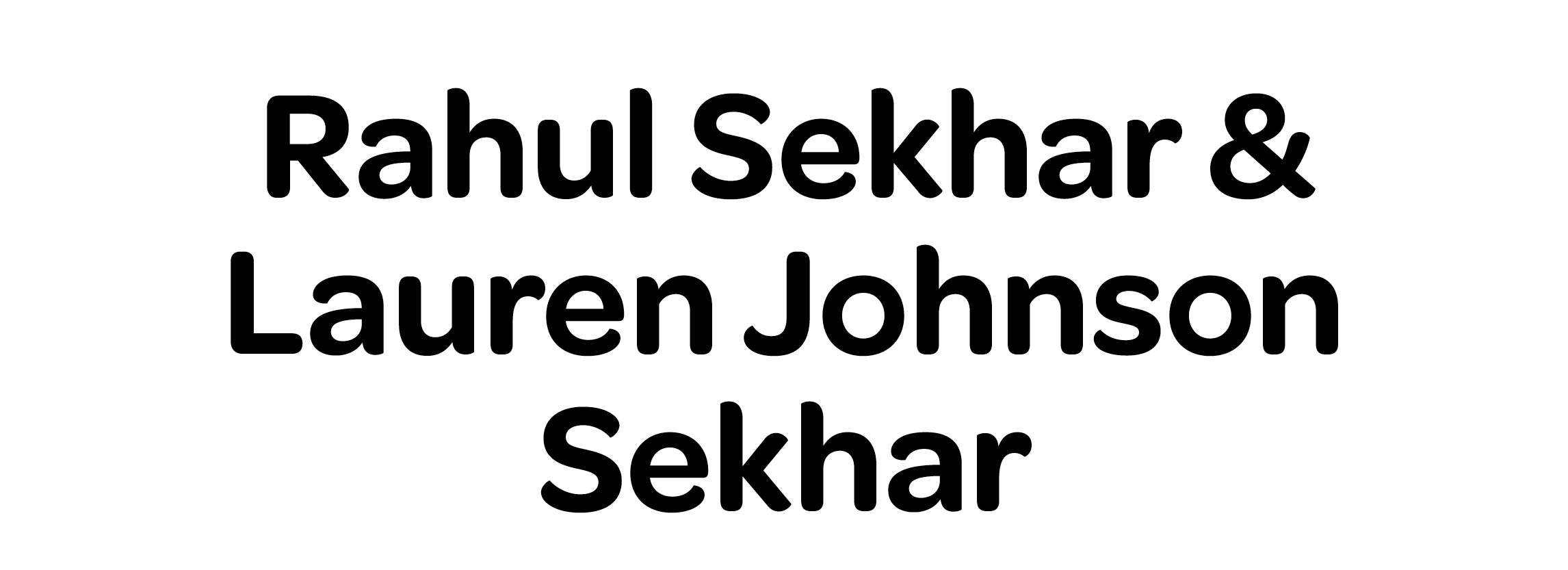 Rahul Sekhar & Lauren Johnson Sekhar